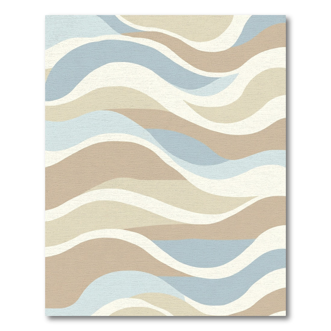 Calm Blue Sand Dune Waves Rug