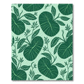 Deep Green Tropical Leaf Collage Rug