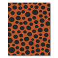 Orange Black Polka Dot Scatter Rug