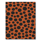 Orange Black Polka Dot Scatter Rug