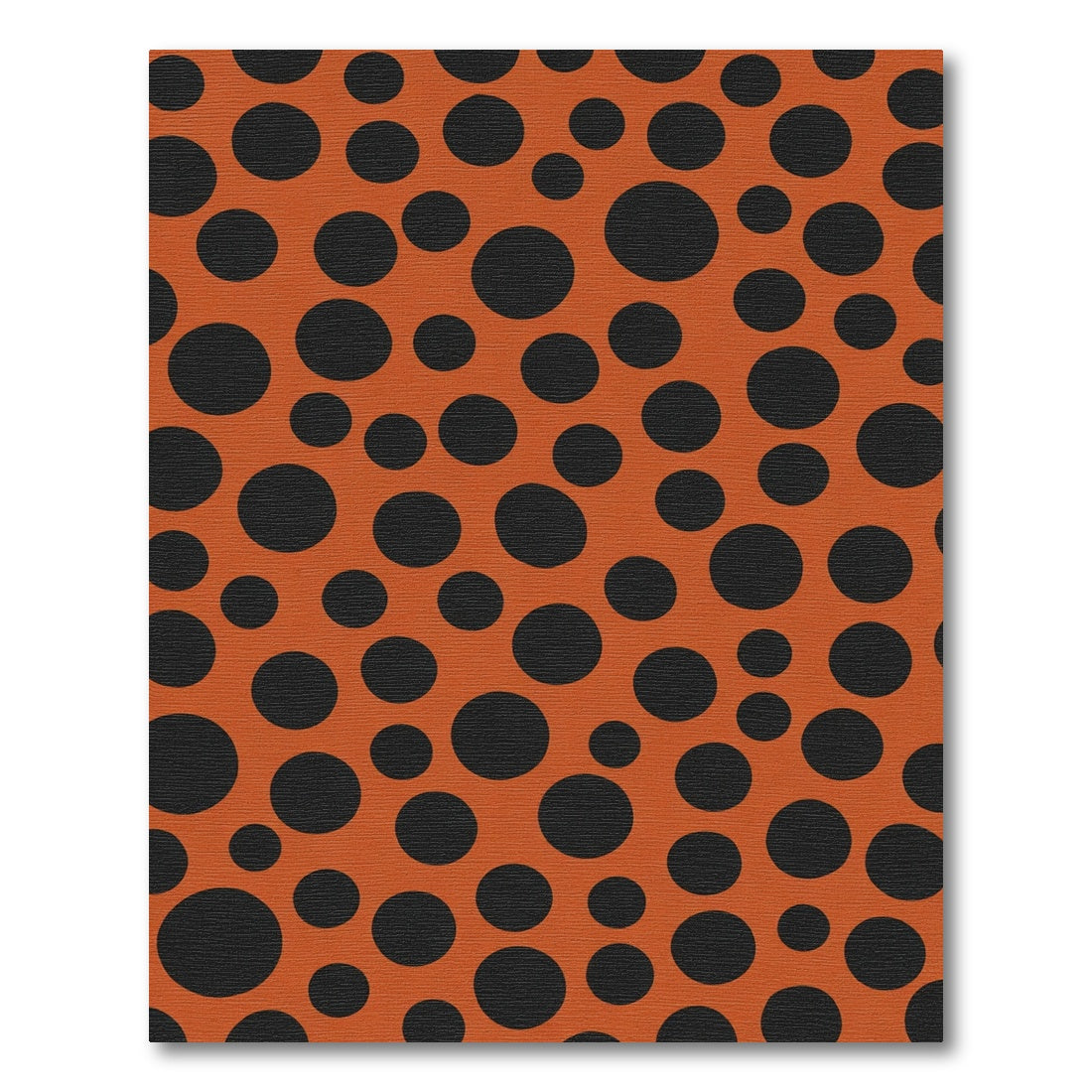 Orange Black Polka Dot Scatter Rug