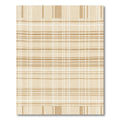 Neutral Tan Hand Drawn Plaid Rug