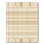 Neutral Tan Hand Drawn Plaid Rug