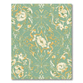 Mint Green Floral Scroll Art Nouveau Rug
