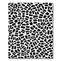 Black White Brushstroke Composition Rug