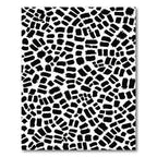 Black White Brushstroke Composition Rug