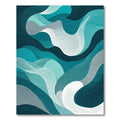 Oceanic Teal Abstract Swirls Rug