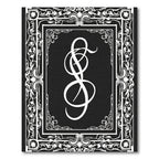 Classic Black White Ornate Scroll Rug