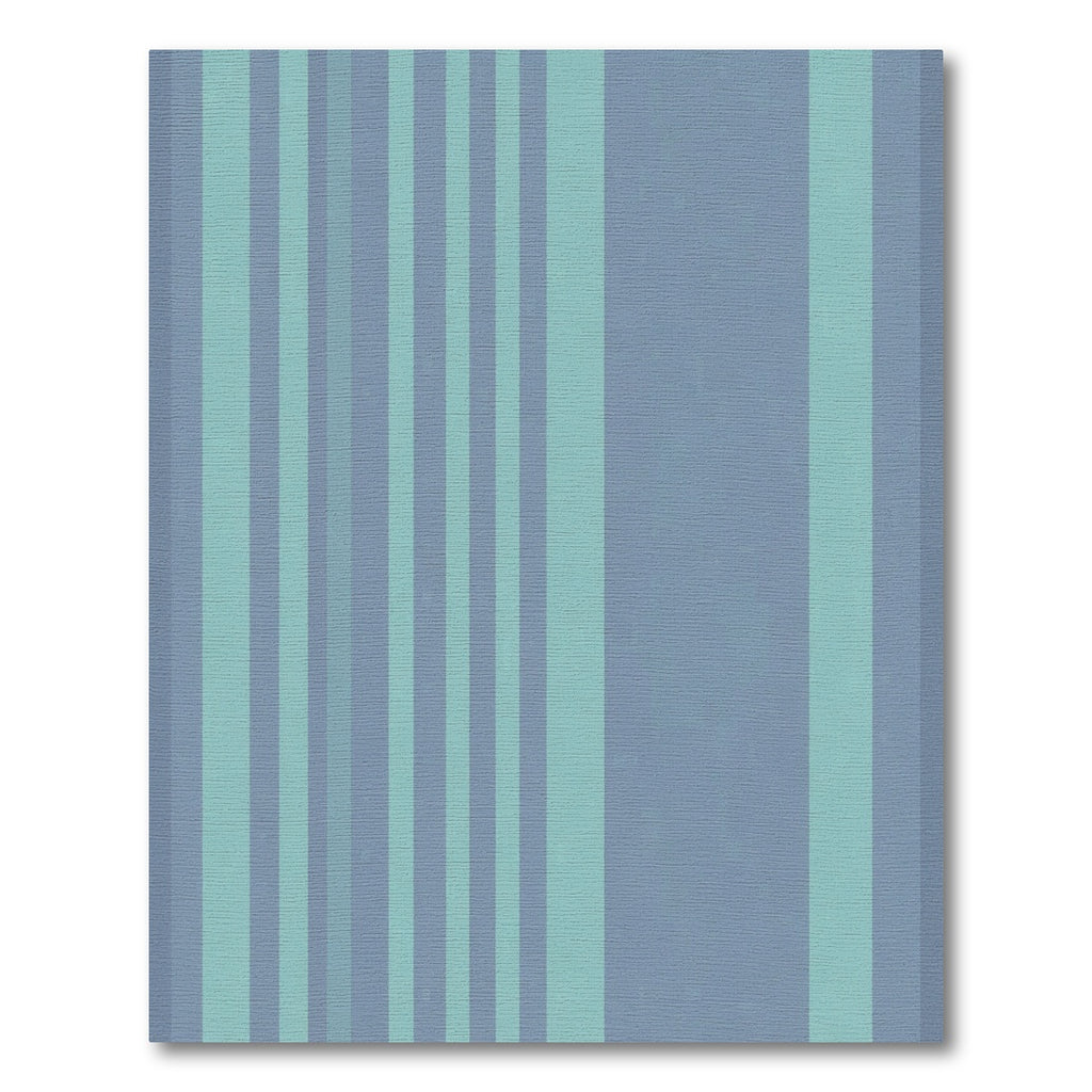 Cool Blue Vertical Stripe Rug