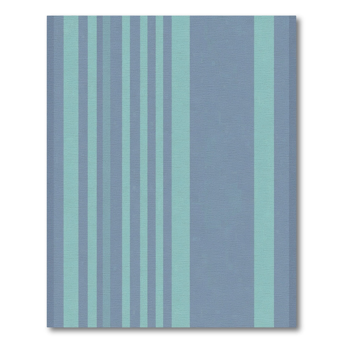 Cool Blue Vertical Stripe Rug