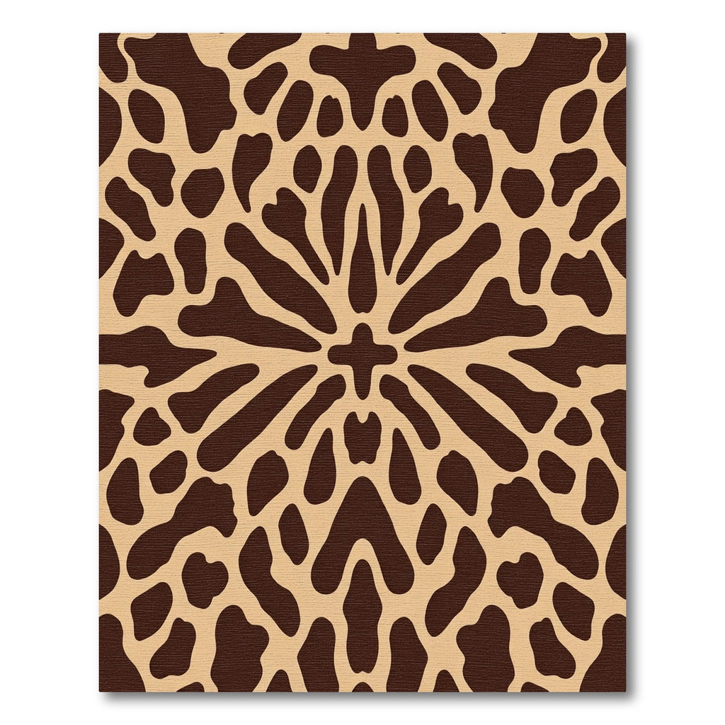 Brown Tan Organic Sunburst Rug