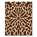 Brown Tan Organic Sunburst Rug