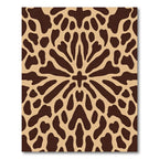 Brown Tan Organic Sunburst Rug