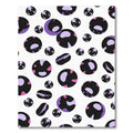 Abstract Purple Black Round Shapes Rug