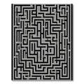 Monochromatic Maze Labyrinth Rug