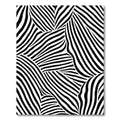 Monochrome Abstract Rippling Stripe Rug