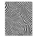 Monochrome Abstract Rippling Stripe Rug