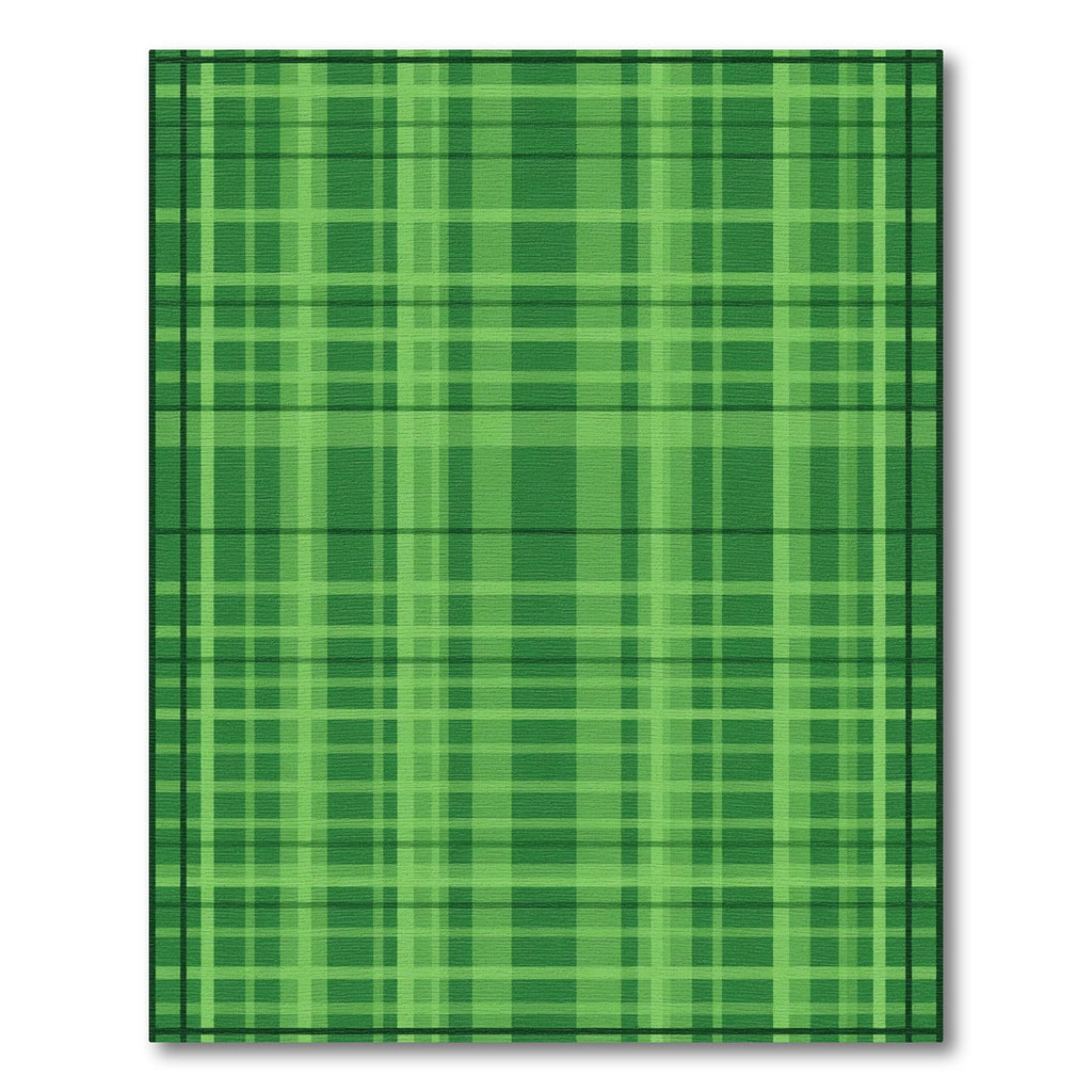 Forest Green Plaid Stripes Rug