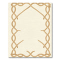 Tan Intertwined Rope Border Rug