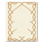 Tan Intertwined Rope Border Rug