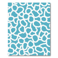 Teal White Organic Blossom Medley Rug