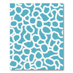 Teal White Organic Blossom Medley Rug