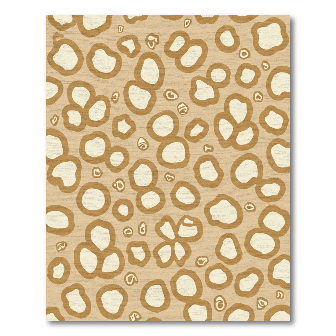 Soft Ochre Abstract Bubbly Clusters Rug
