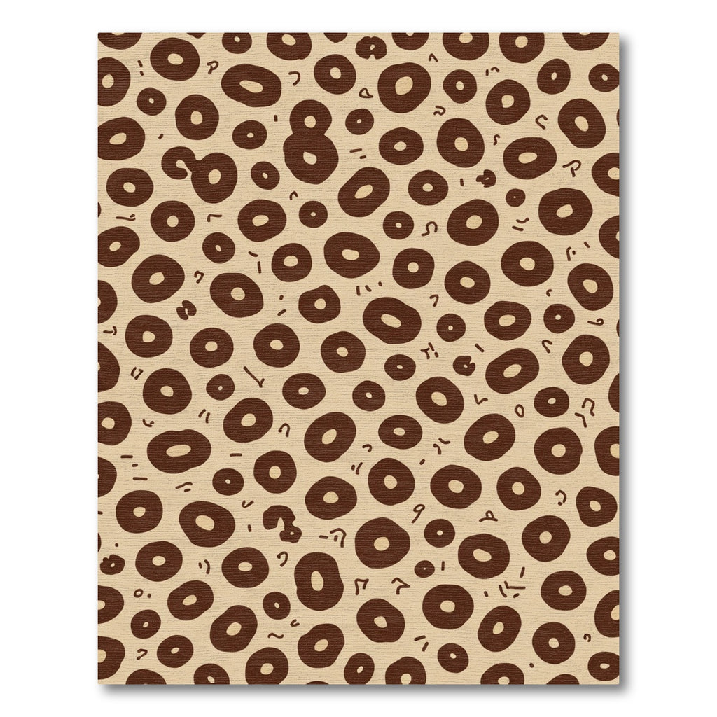 Brown Taupe Spotted Organic Forms Rug