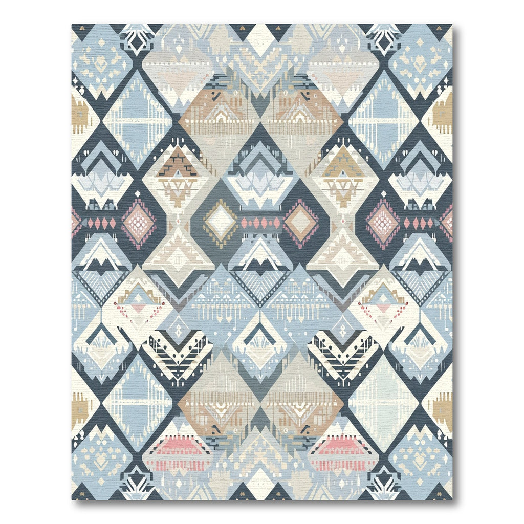 Geometric Tribal Diamond Patchwork Rug