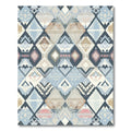Geometric Tribal Diamond Patchwork Rug