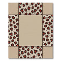 Bold Red Leopard Spots Border Rug