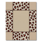 Bold Red Leopard Spots Border Rug
