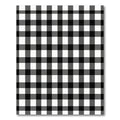 Classic Black White Gingham Lines Rug