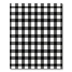 Classic Black White Gingham Lines Rug