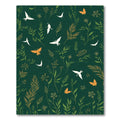 Emerald Green Ferns Birds Butterflies Meadow Rug
