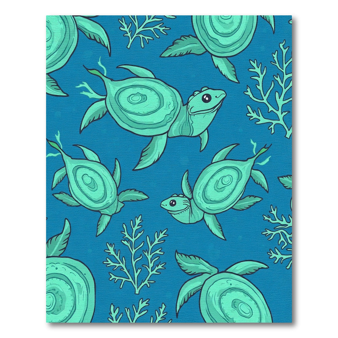 Sea Turtle Aqua Marine Life Rug