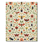 Whimsical Insect Garden Floral Arrangement Rug