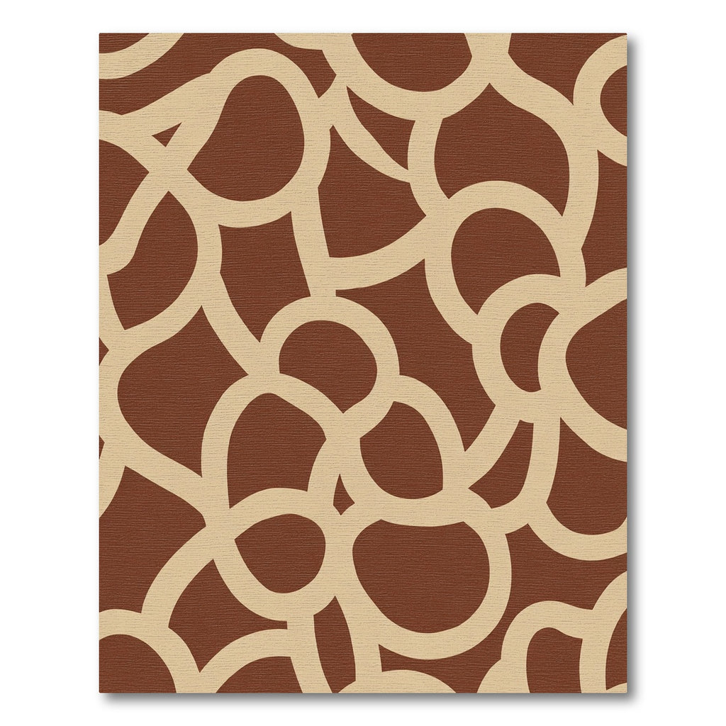 Earthy Woven Interlocking Circles Rug