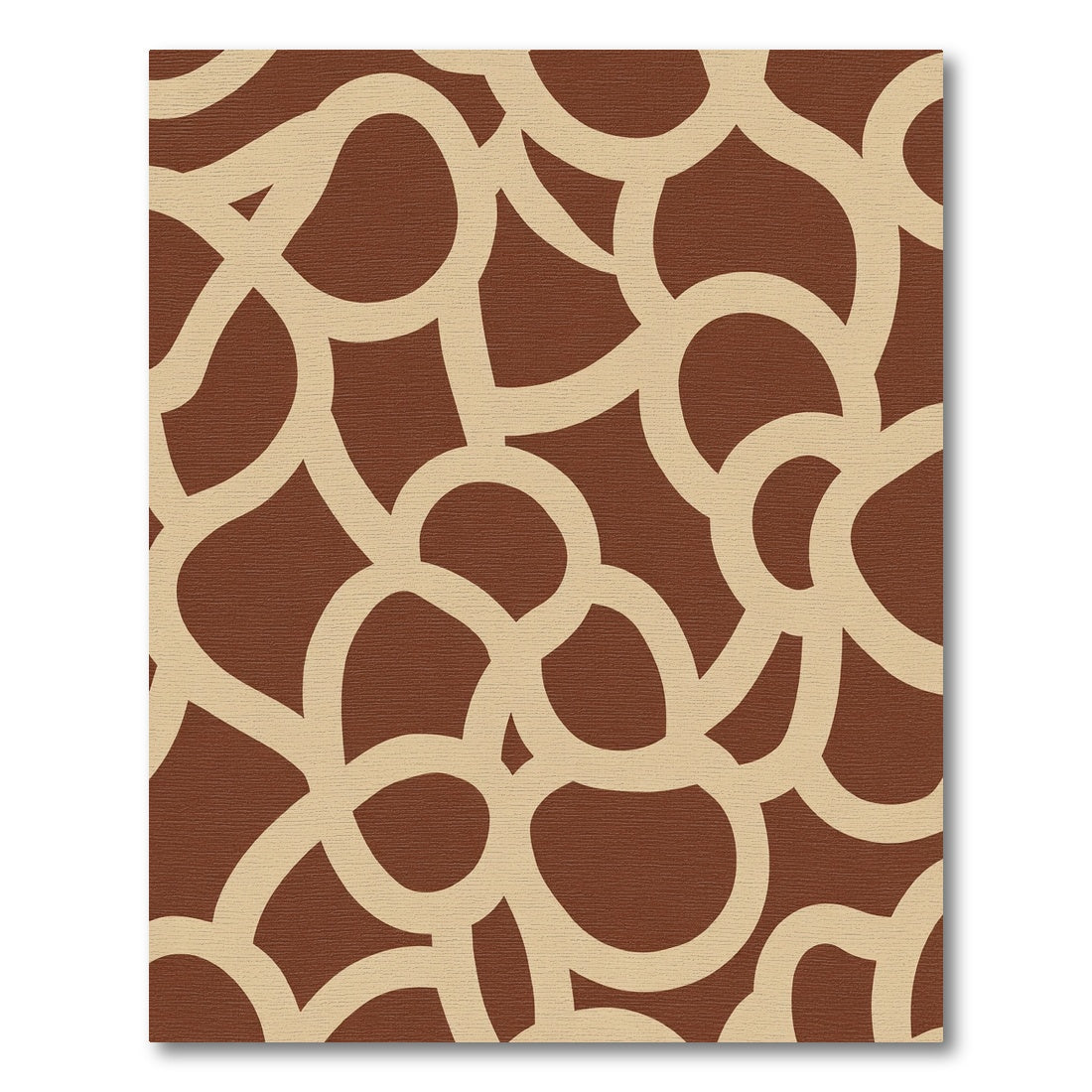 Earthy Woven Interlocking Circles Rug