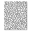 Minimalist Black Confetti Squares Circles Rug