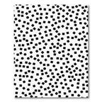 Minimalist Black Confetti Squares Circles Rug