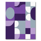 Abstract Purple Geometric Circles Rug