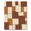 Earthy Terracotta Blocks Rectilinear Rug