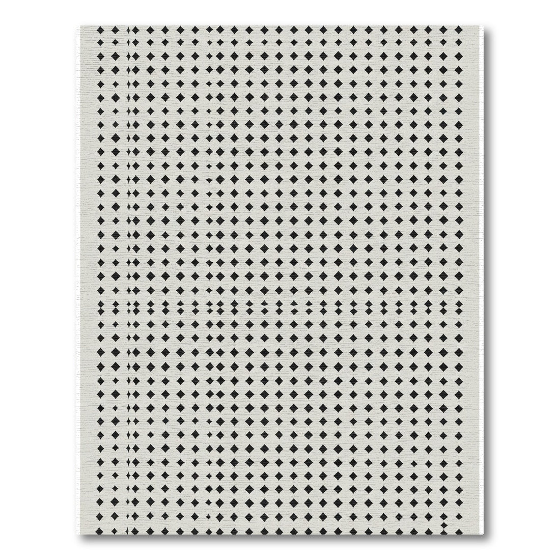 Minimal Grey Diamond Grid Rug