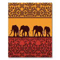 African Sunset Elephant Caravan Rug