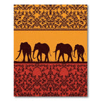 African Sunset Elephant Caravan Rug