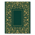 Emerald Green Gold Vine Border Rug