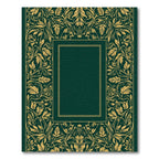 Emerald Green Gold Vine Border Rug