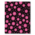 Pink Abstract Circles Swirls Rug