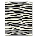 Modern Black Gray Stripe Abstraction Rug